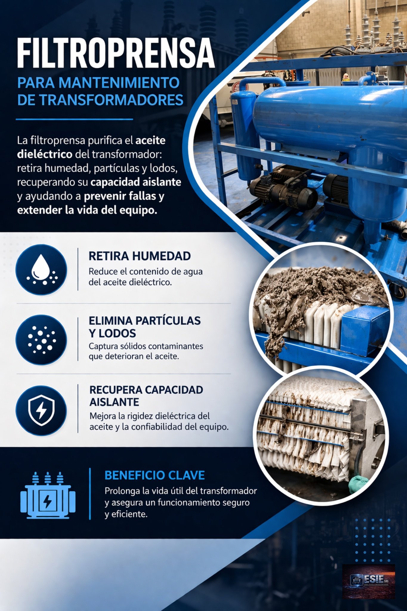 Filtroprensa para transformadores